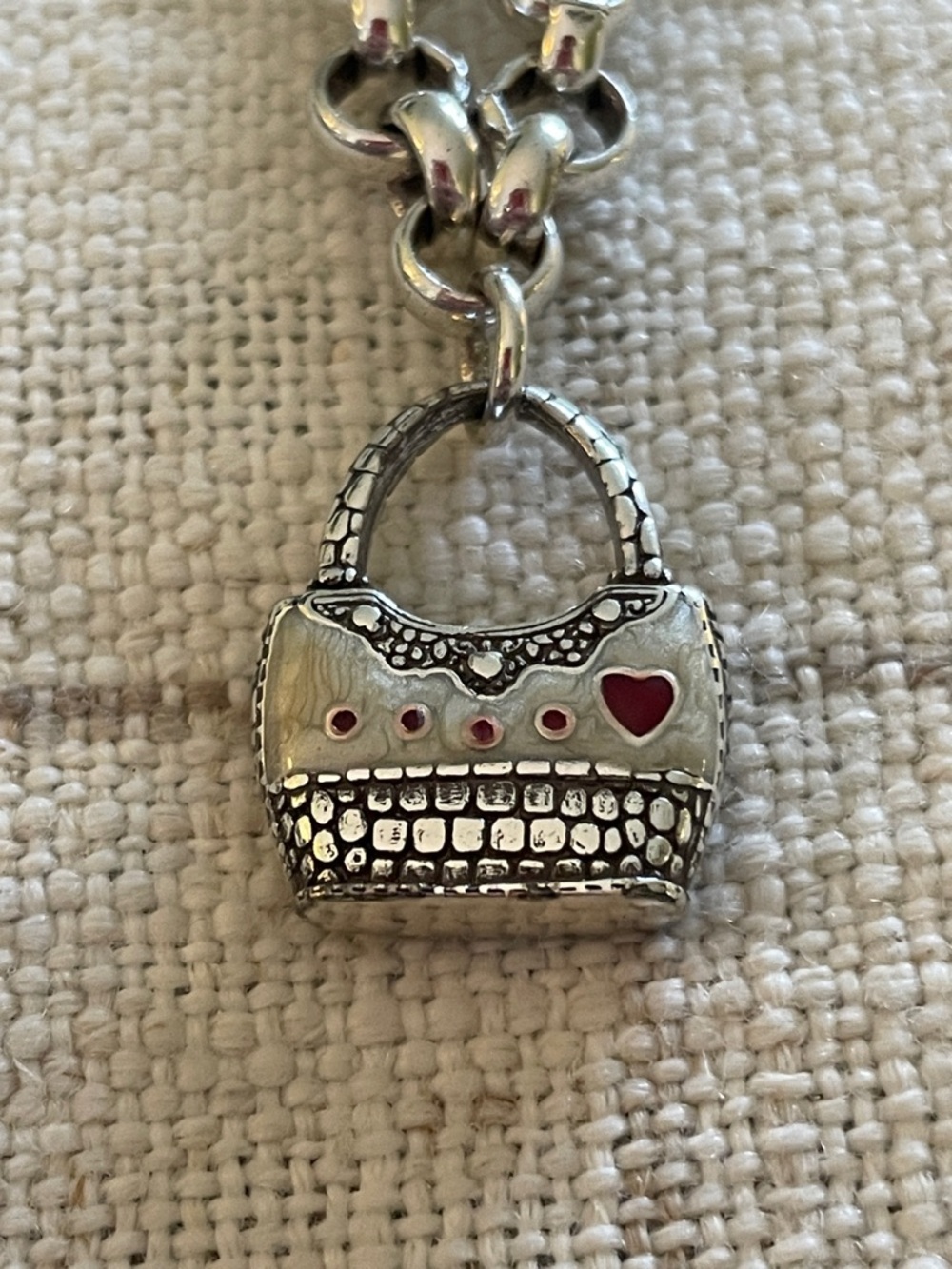 Brighton Enamel Handbag Charm Bracelet - Picture 6 of 13